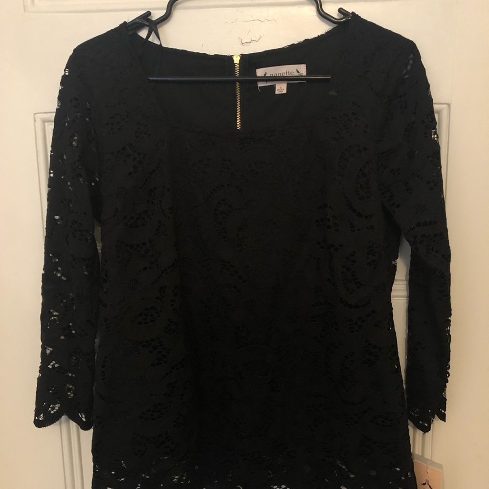 Black lace top